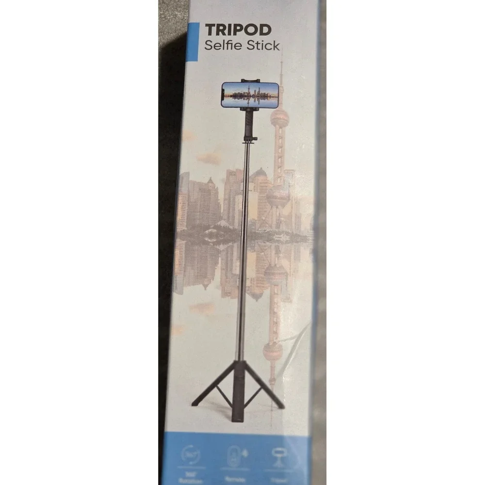 Selfie Stick Tripod with Wireless Remote 360 Rotation ZPG-01 Black New